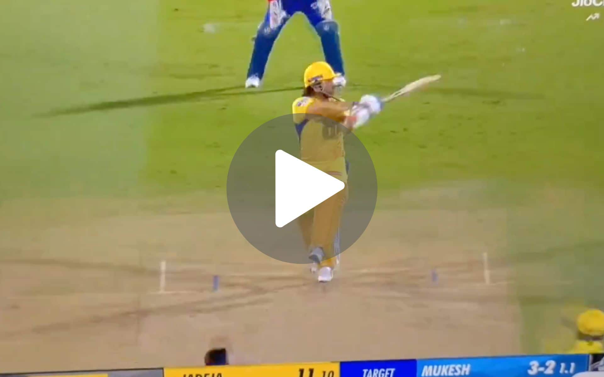 [Watch] MS Dhoni Opens His Account In IPL 2024 With A Classy Four Against Pant's DC